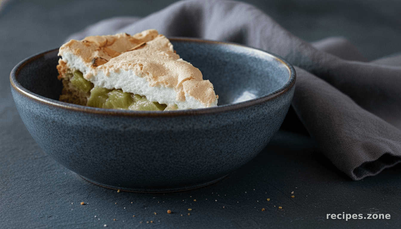 German Rhubarb Cake with Meringue