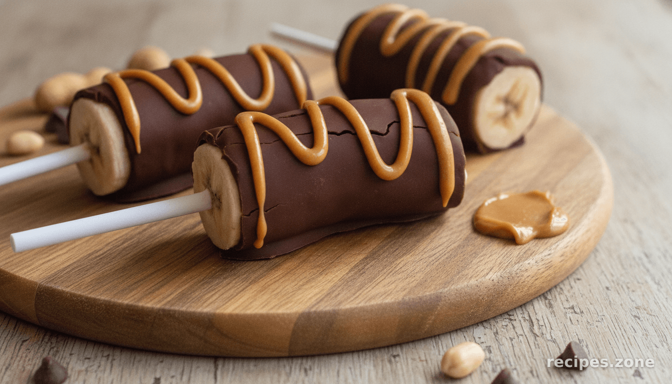 CHOCOLATE PEANUT BUTTER, FROZEN BANANA DIPS
