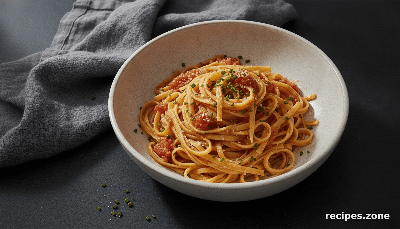 Pasta with Raw Tomato & Lemon Infused Olive Oil