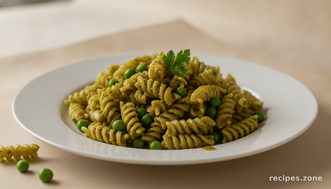 Zesty Green Pea and Jalapeño Pesto Pasta