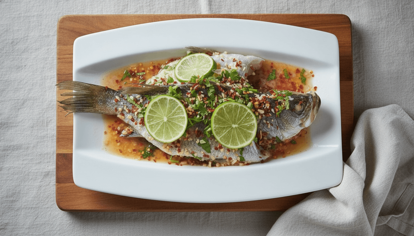 Thai-style steamed fish