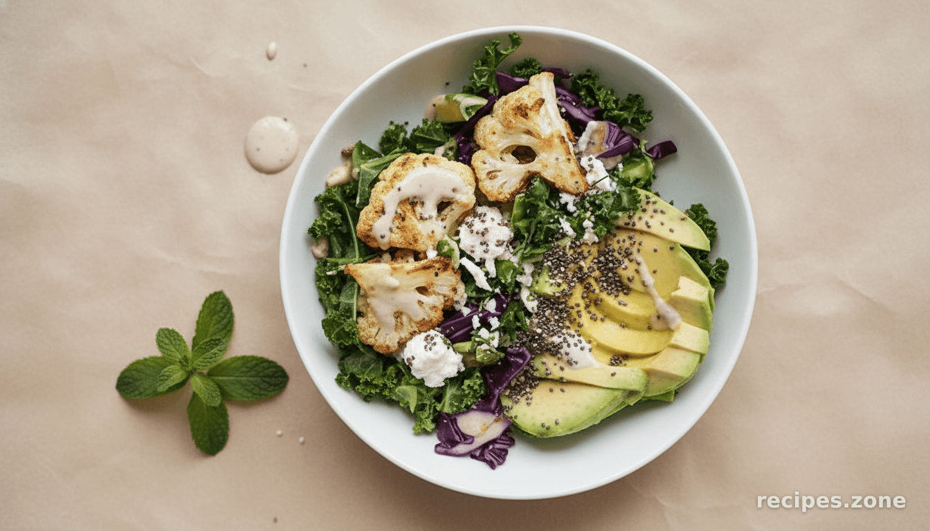 Roasted Cauliflower Detox Bowl with Tahini Sauce