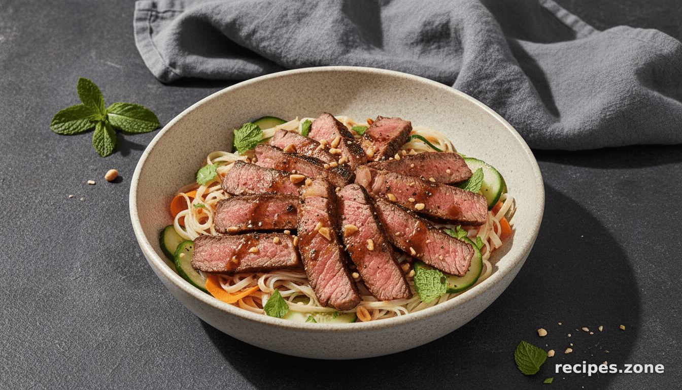 Steak & Vietnamese noodle salad