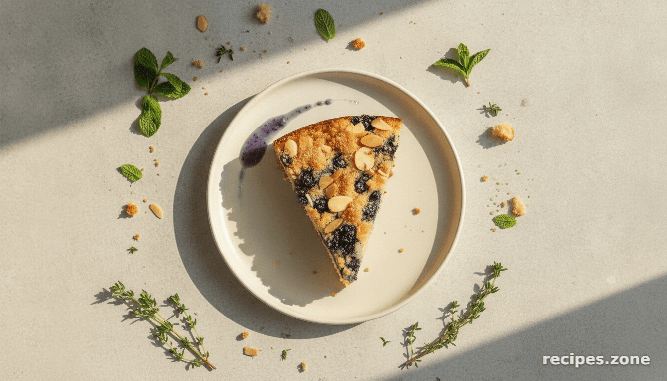 Gluten Free Almond Blueberry Coffee Cake