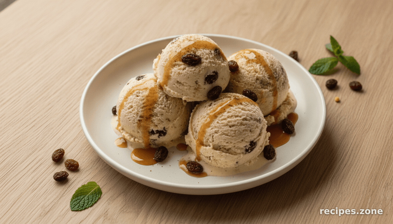 No-Churn Rum Raisin Ice Cream