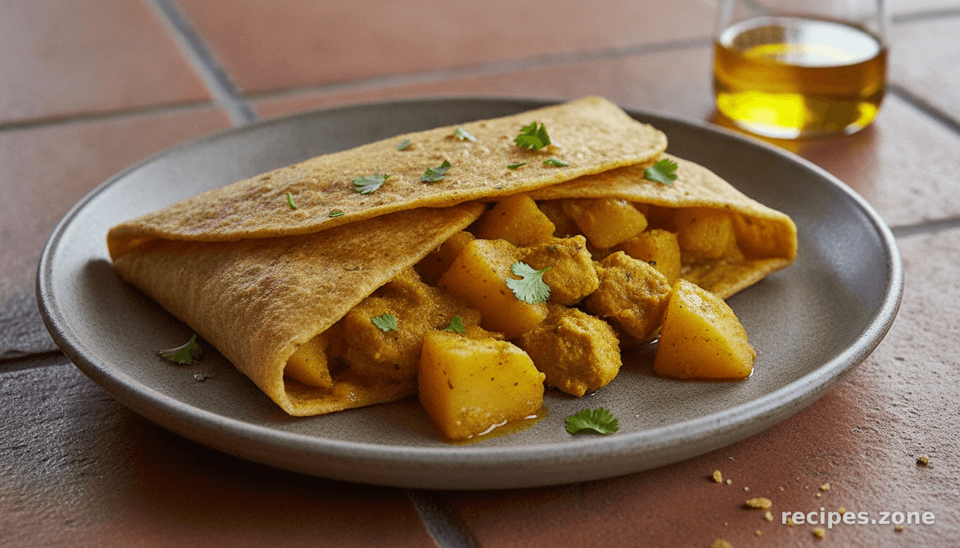 Chicken and Potato Roti