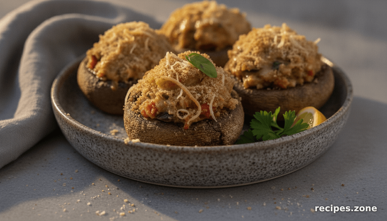 Sun Dried Tomato Stuffed Mushrooms