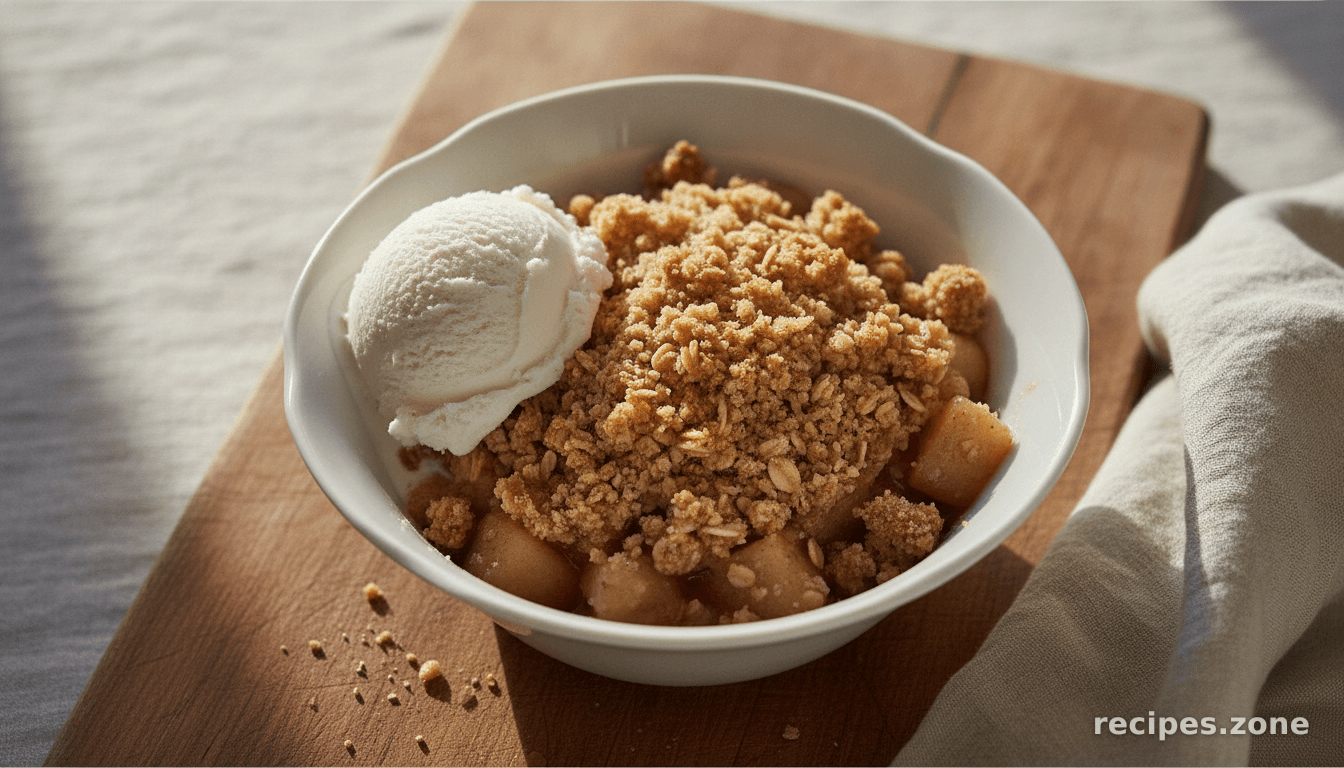 Pear and Apple Crumble