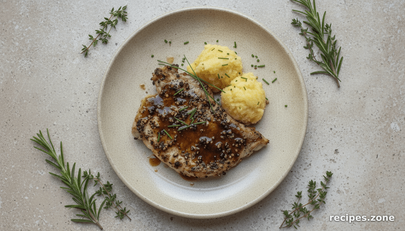 Glazed pork chops
