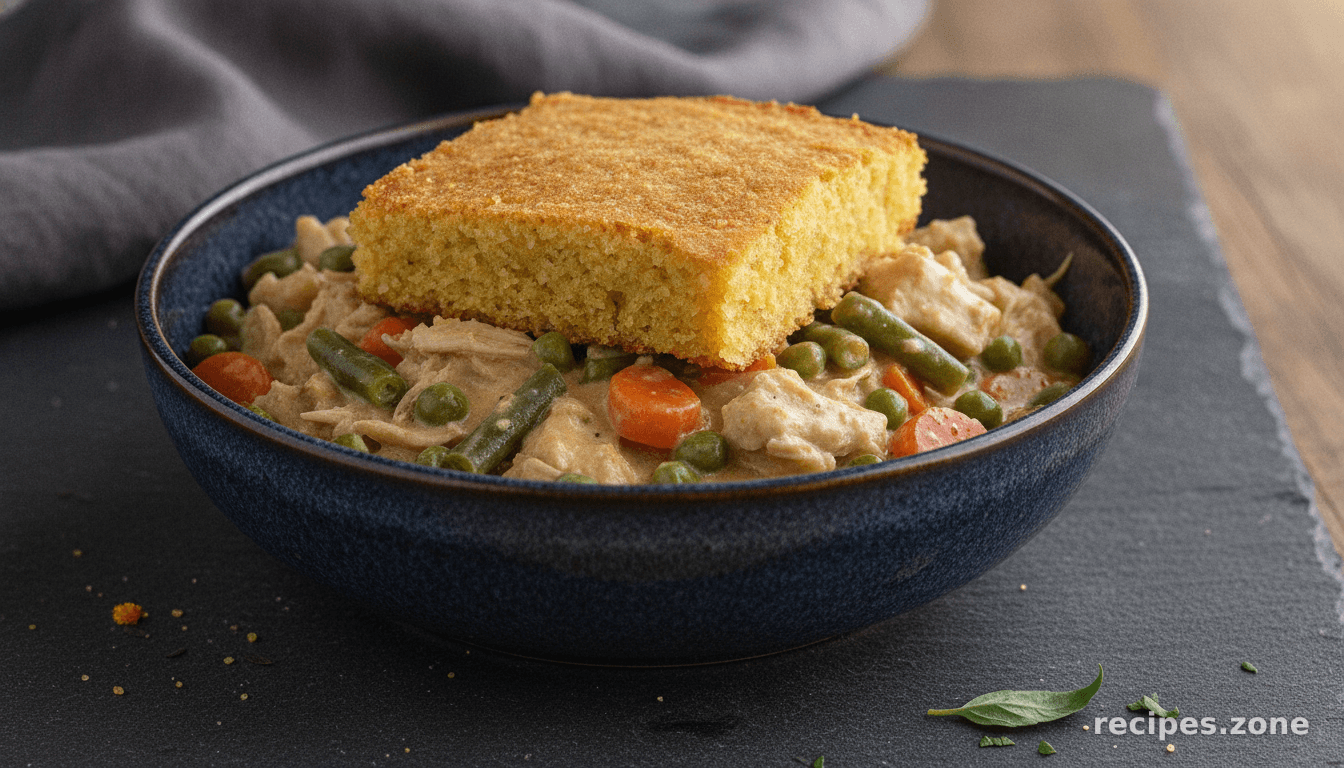 Turkey Pot Pie With Cornbread Crust