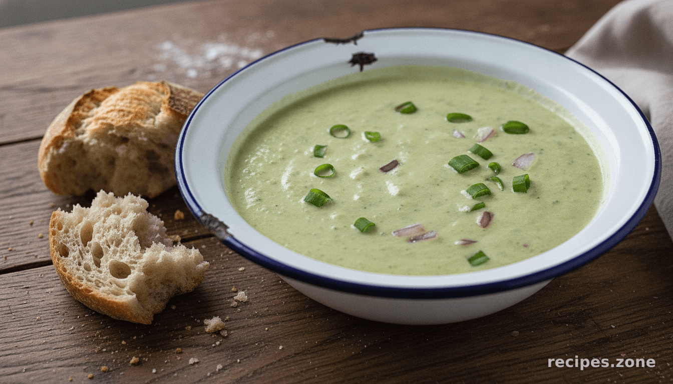Chilled Cucumber Avocado Soup with Yogurt and Kefir