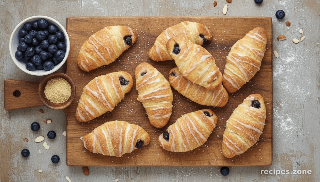 Blueberry Almond Crescent Rolls