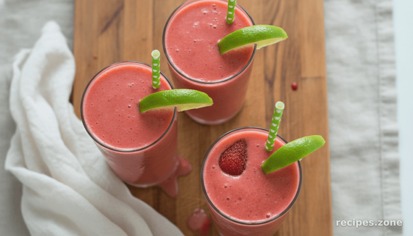 Delicious Limeade Triple Berry Smoothies