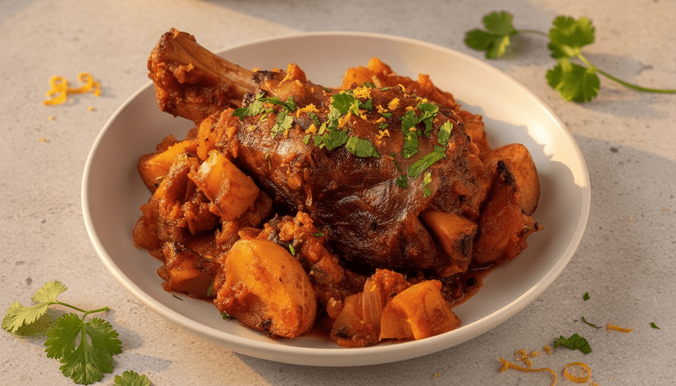 Vietnamese lamb shanks with sweet potatoes