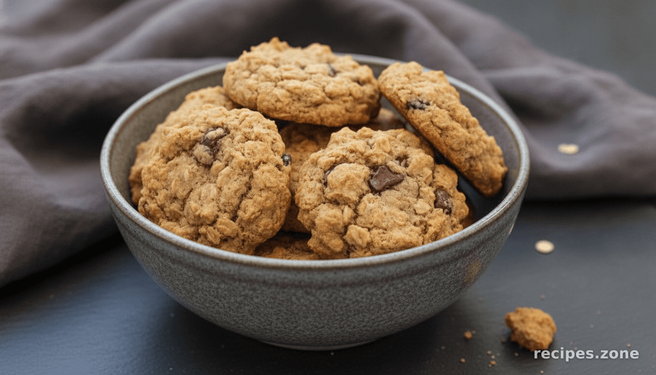 Banana, Oatmeal, Chocolate Chip Cookies