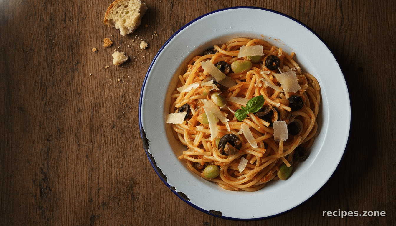 Tuna Spaghetti With Fava Beans