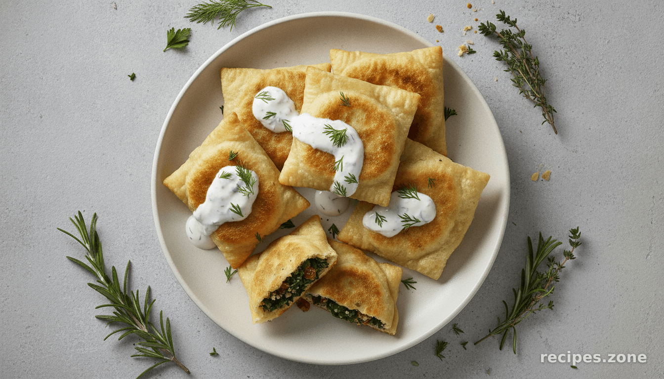 Spinach, Sultana and Bulgur Wheat Borek's