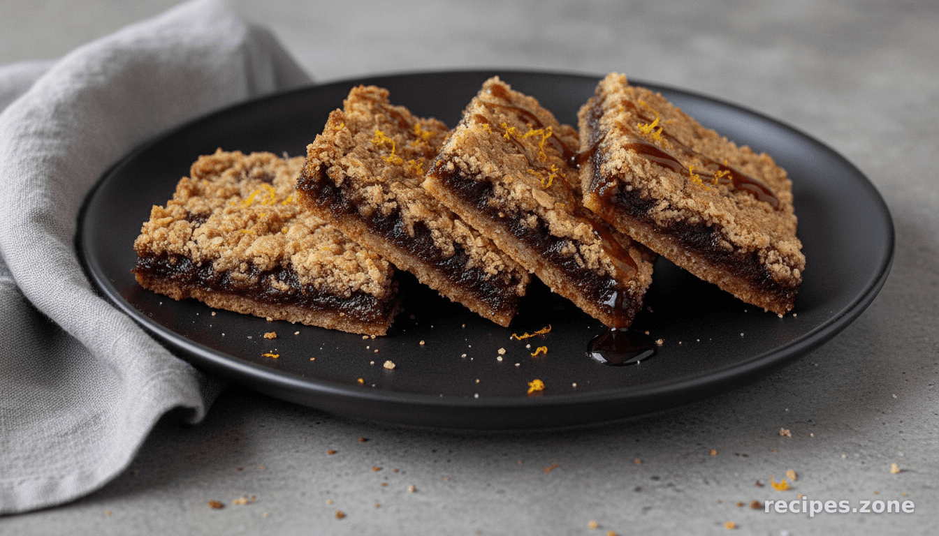 Orange Zest Maple Date Bars