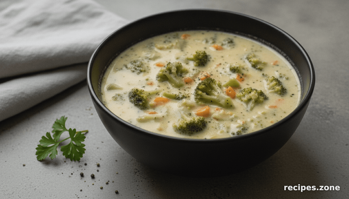 Broccoli with cheese soup