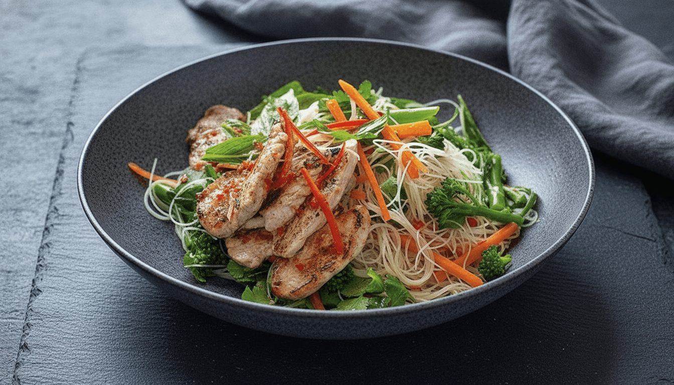 Thai rice noodle salad