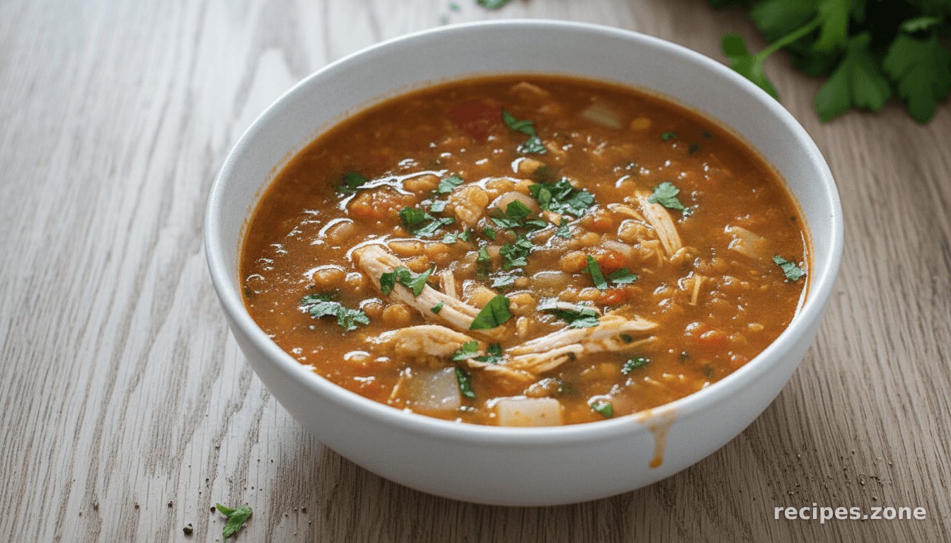 Red Lentil Soup with Chicken and Turnips