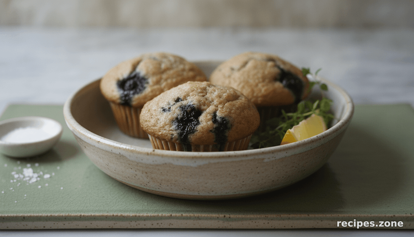 Whole Wheat Blueberry Muffins