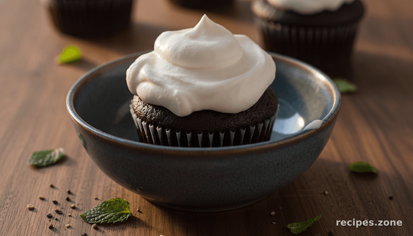 Chocolate Cupcakes with Vanilla Whipped Cream Frosting
