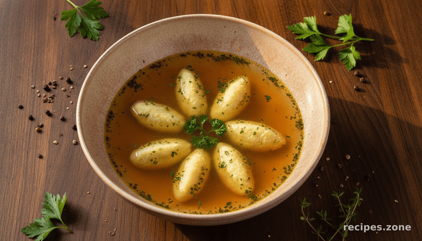 Clear Soup with Semolina Dumplings