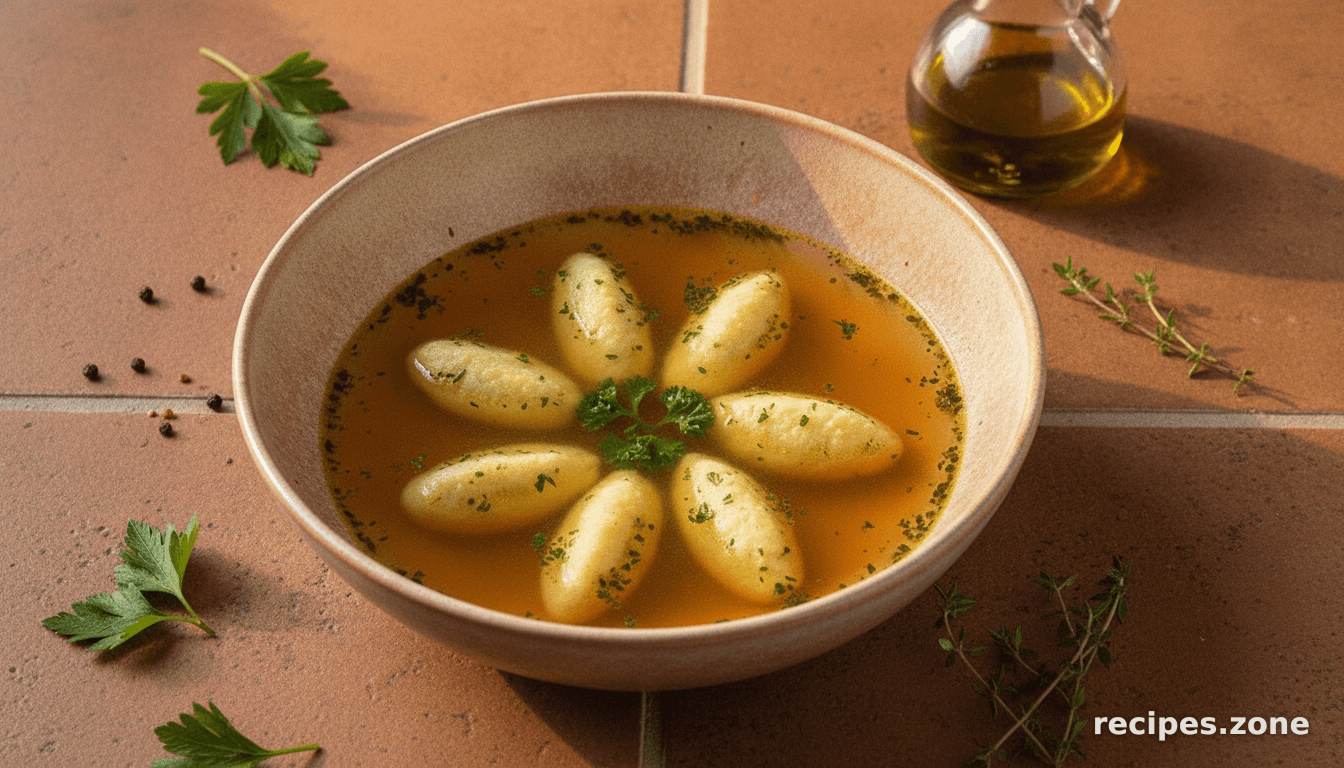 Clear Soup with Semolina Dumplings