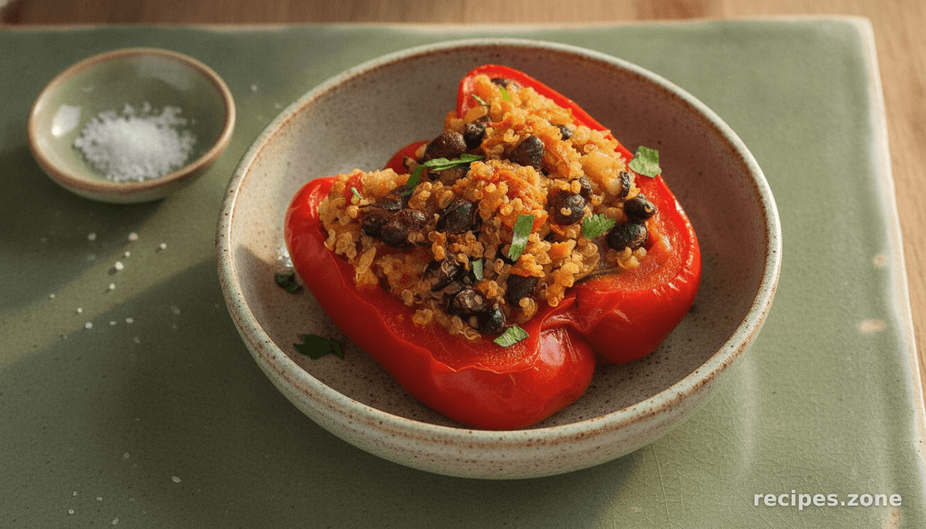 Stuffed Bell Peppers with Quinoa and Black Beans