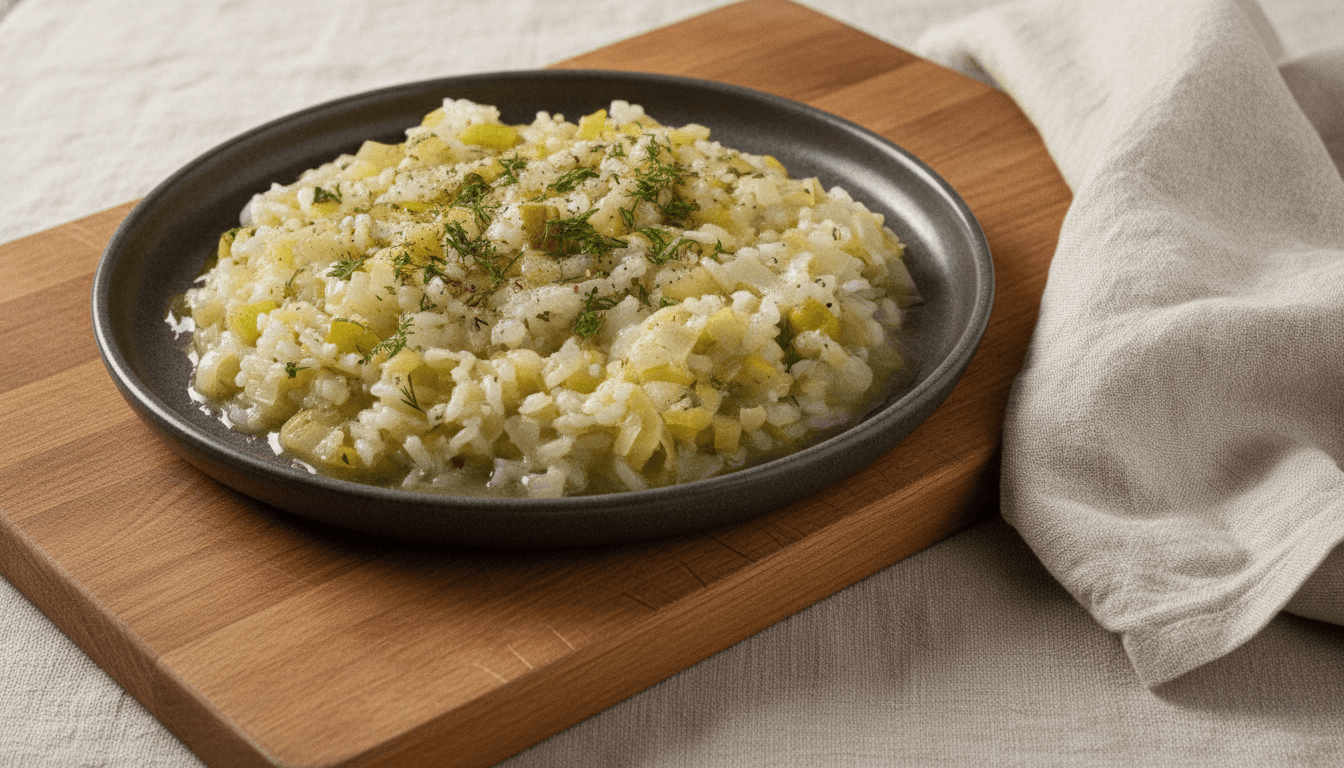 Presh me Oriz Leek and Rice Bake