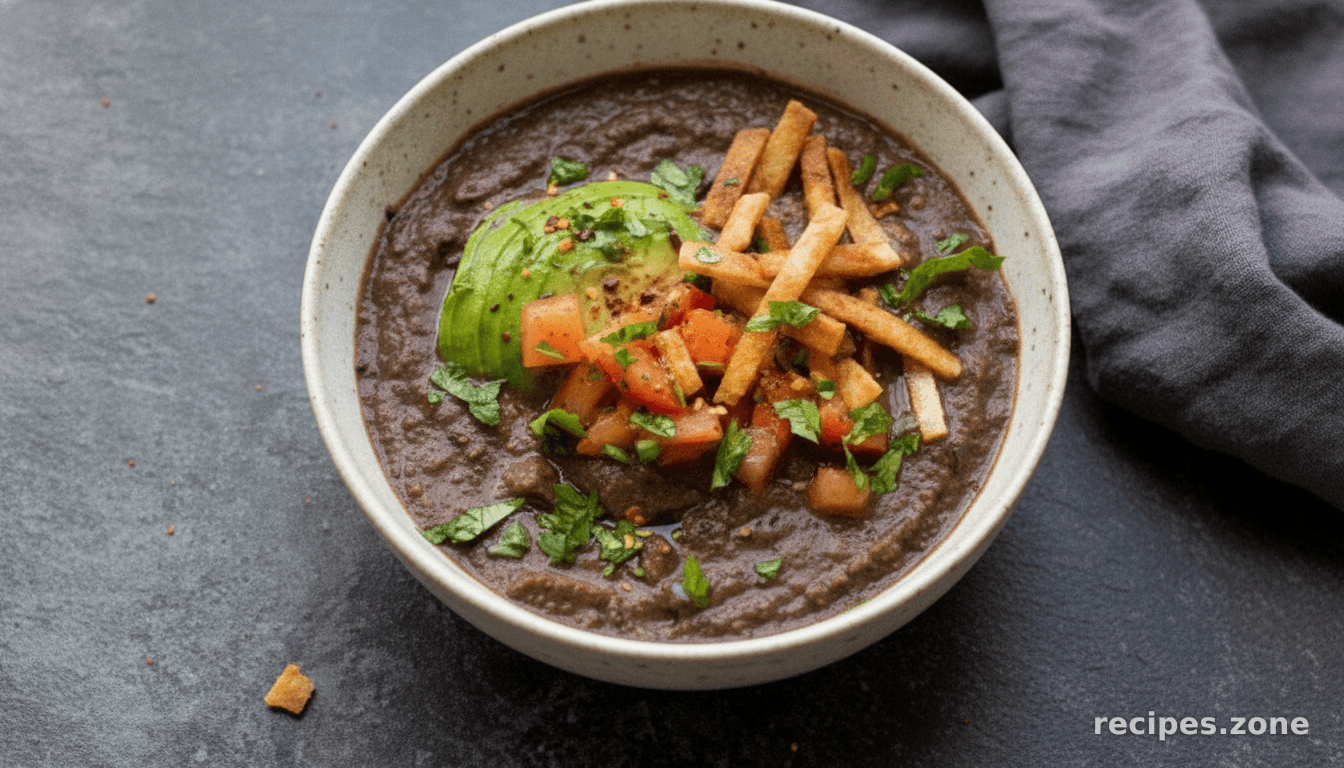 Slow Cooked Black Bean Soup