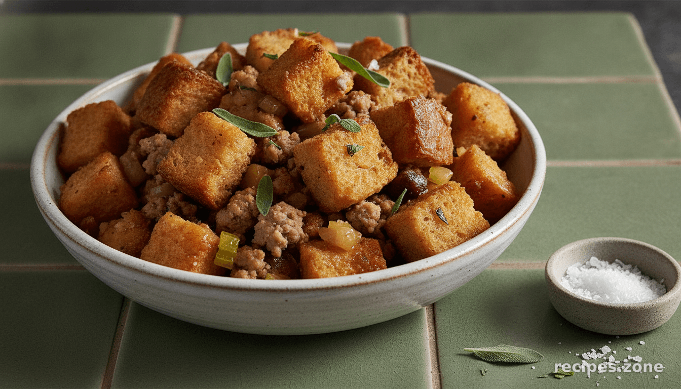 Sourdough Stuffing with Sage Sausage and Apples