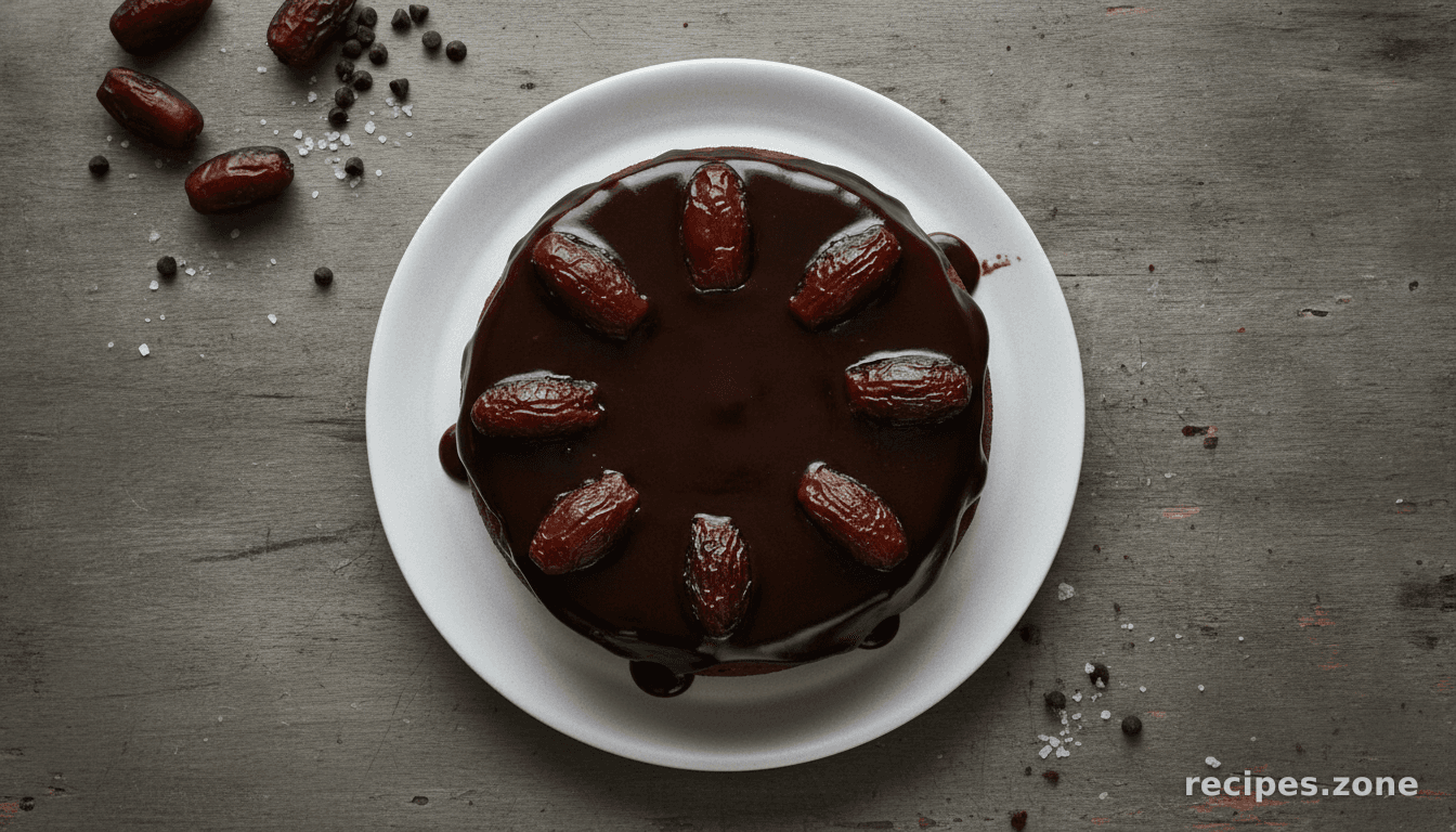 Chocolate-Date Cake with Chocolate Sticky Toffee Glaze
