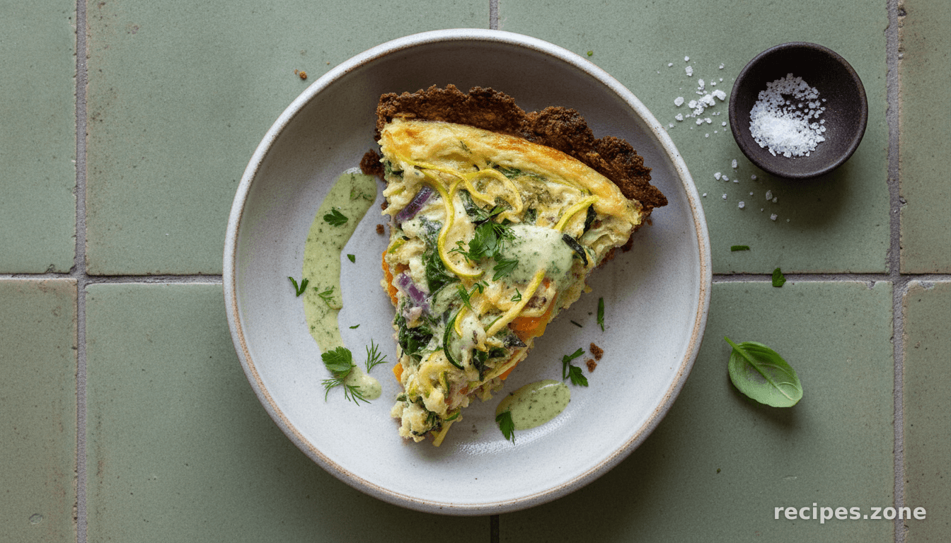 Zucchini Quiche & Almond Flax Crust