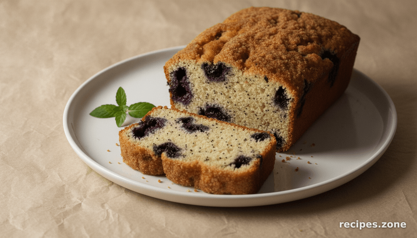 Blueberry Chia-Poppy Seed Loaf - Gluten and Dairy Free