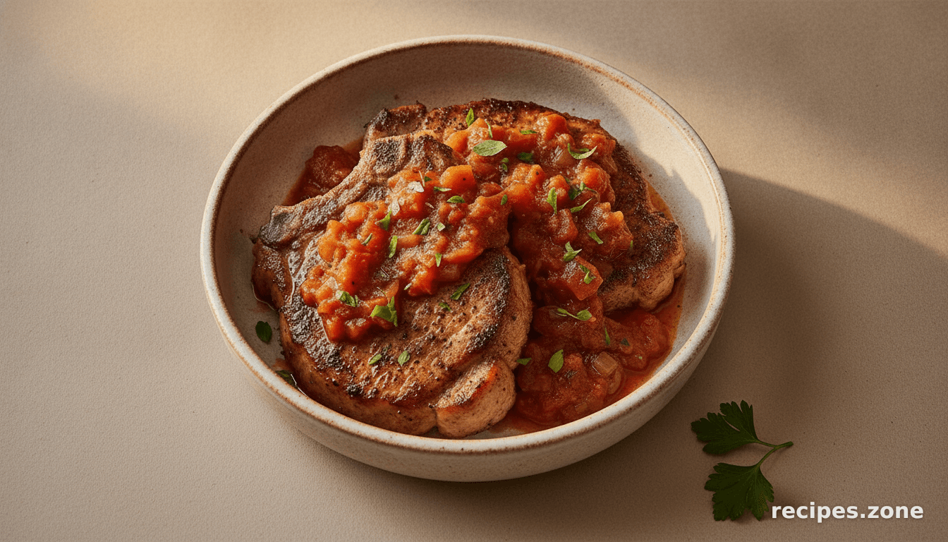 Chuletas de Cerdo a la Criolla (Pork Chops in Creole Sauce)