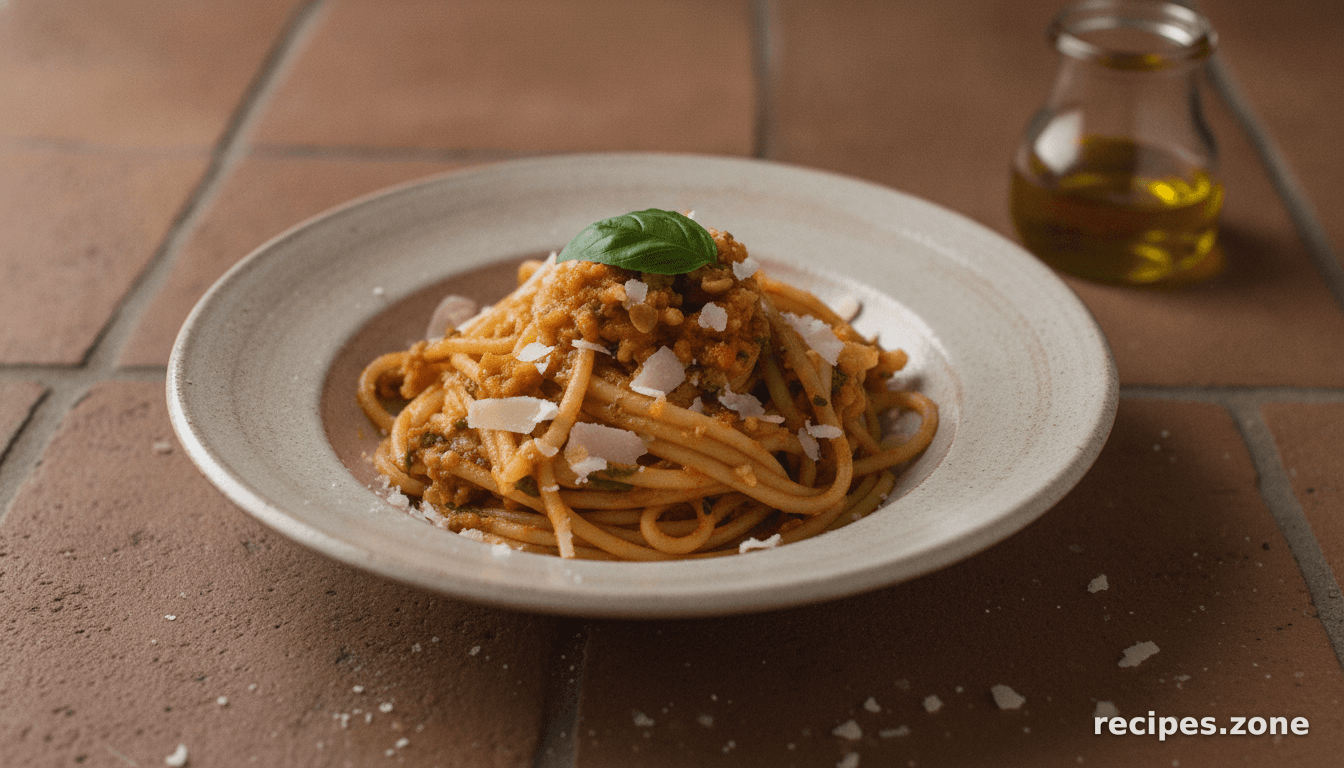 Spaghetti With Pesto Trapanese