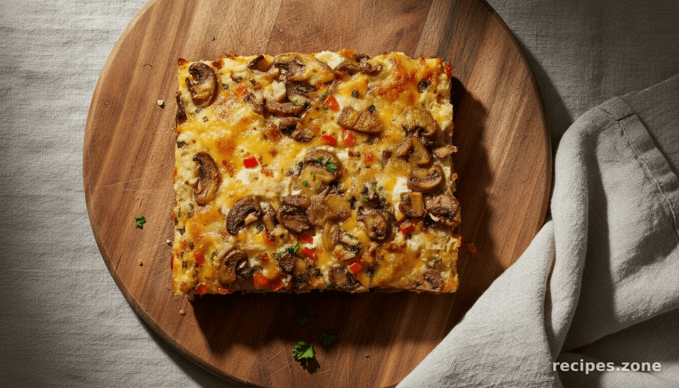 Figure Friendly Mushroom and Bacon Strata