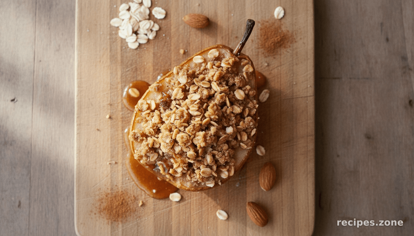 Dessert That's No Problem: Baked Pears with Oatmeal Crumble