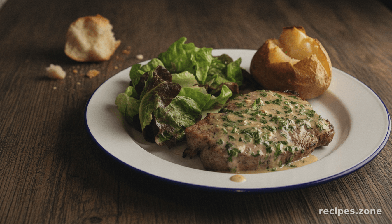 Steak With Blue Cheese Sherry Sauce