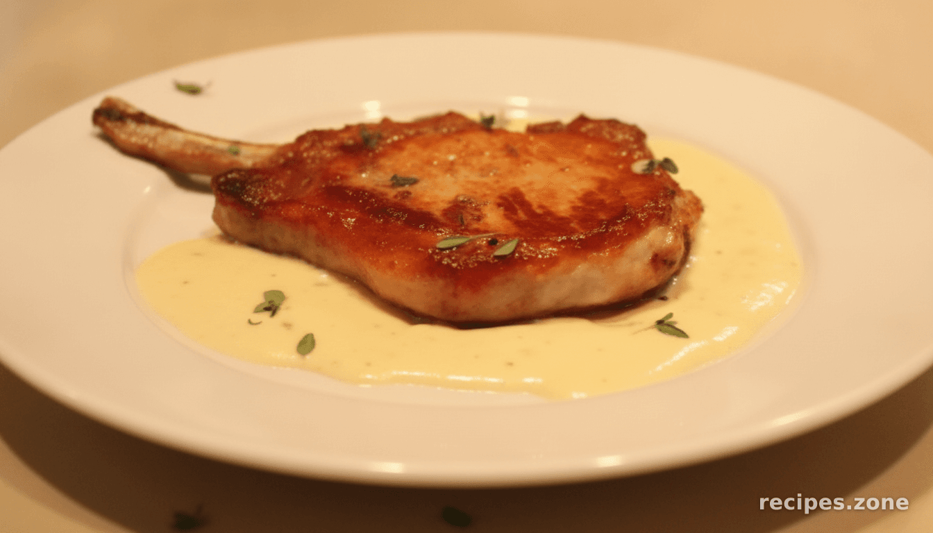 Pork Chops with Garlic Cream
