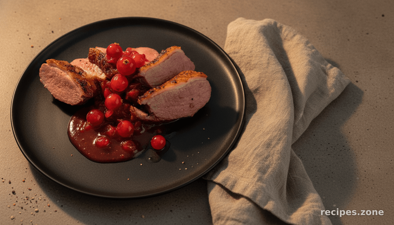 Duck Breast with Redcurrant and Port Sauce