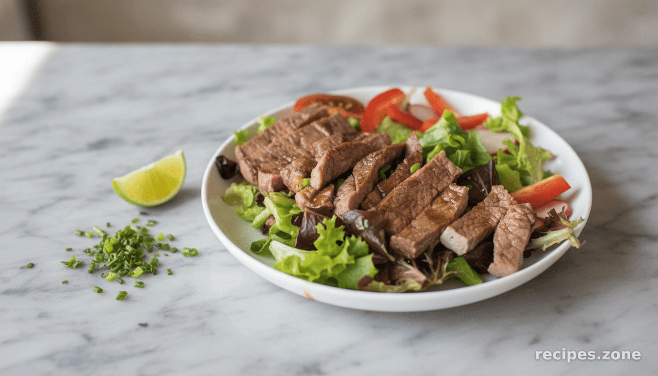 15-Minute Tamari Marinated Steak Salad