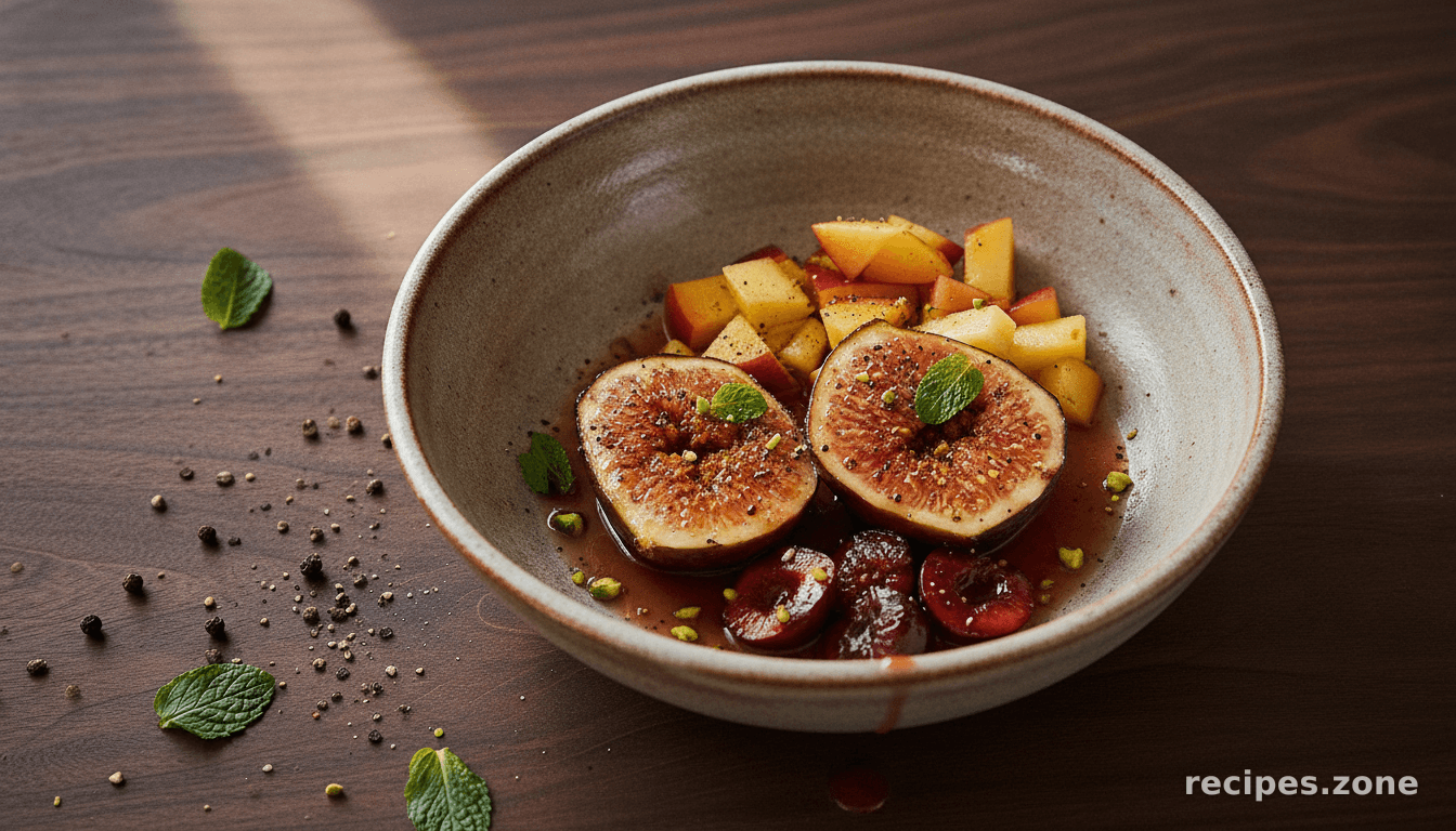 Roasted Figs and Cherries Dessert