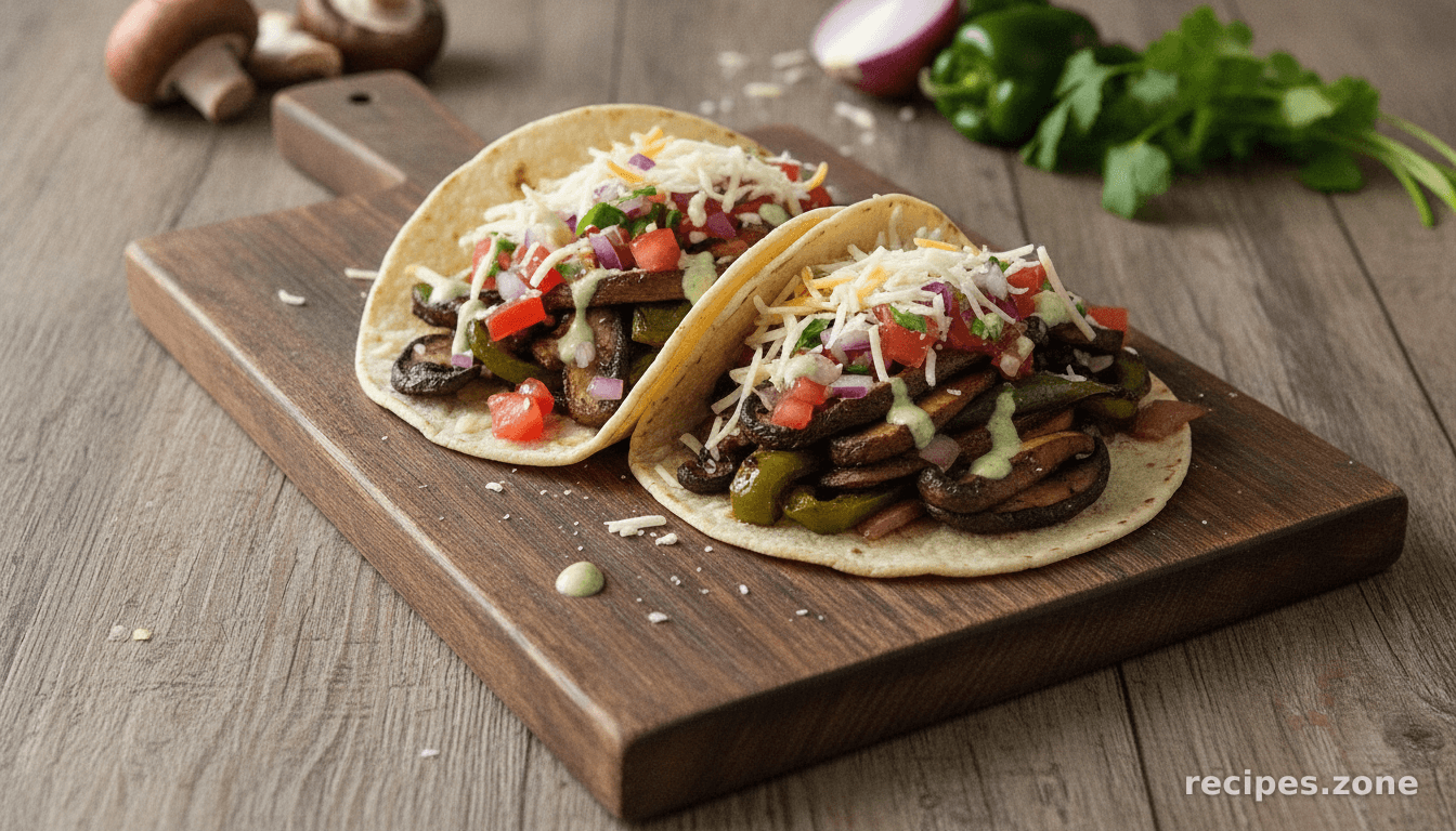 Grilled Portabella and Poblano Tacos