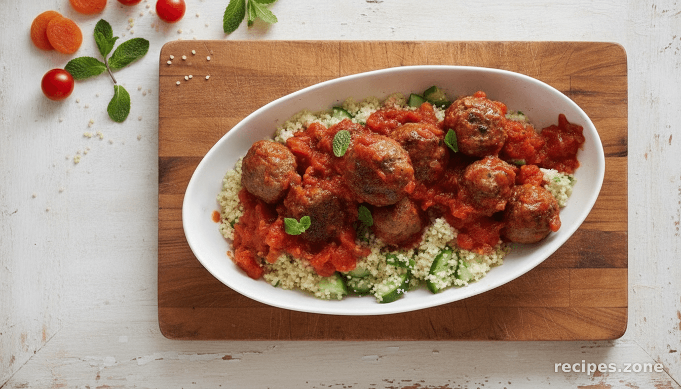 Lamb & apricot meatballs