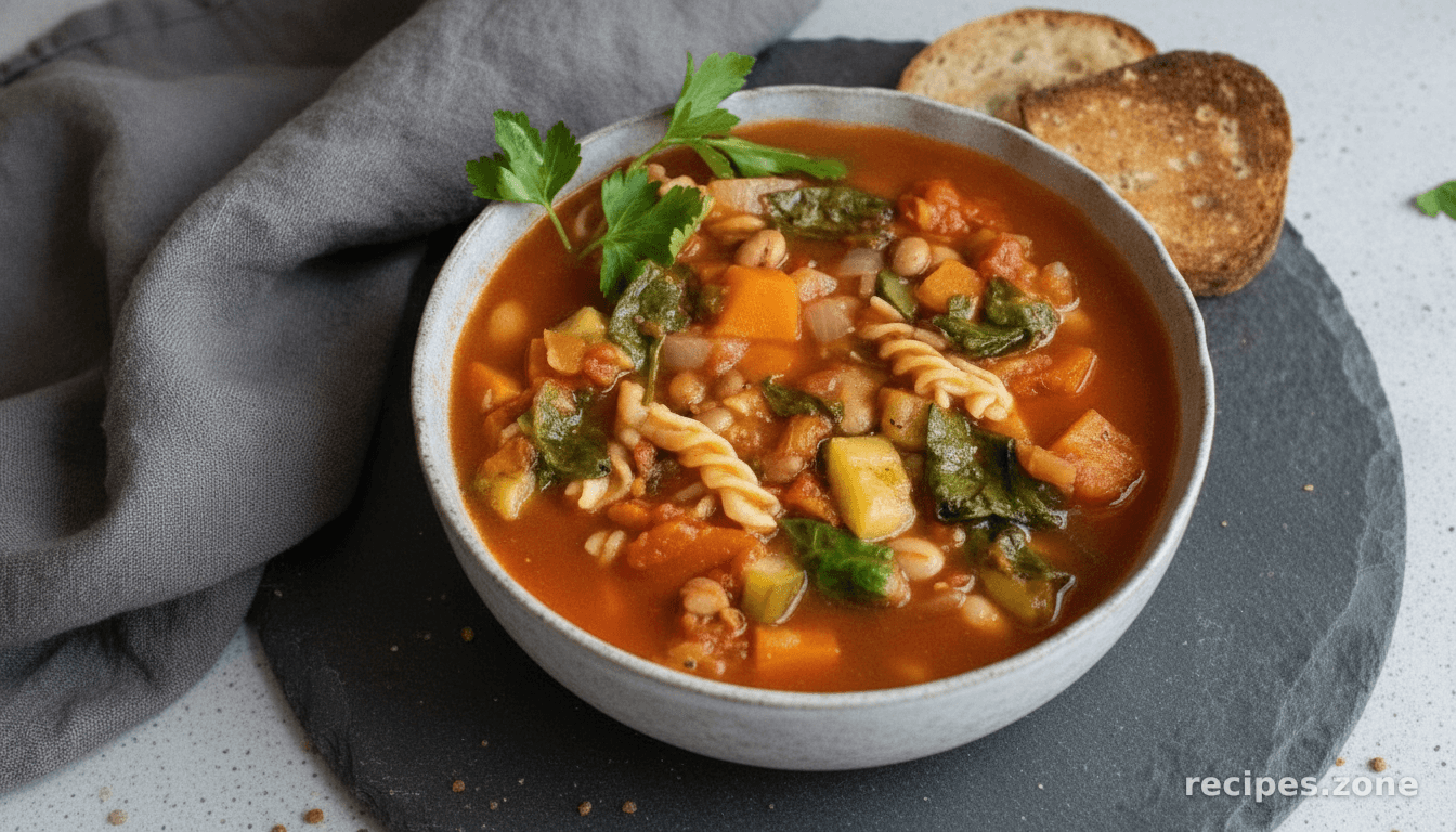 Winter Vegetable Minestrone Soup