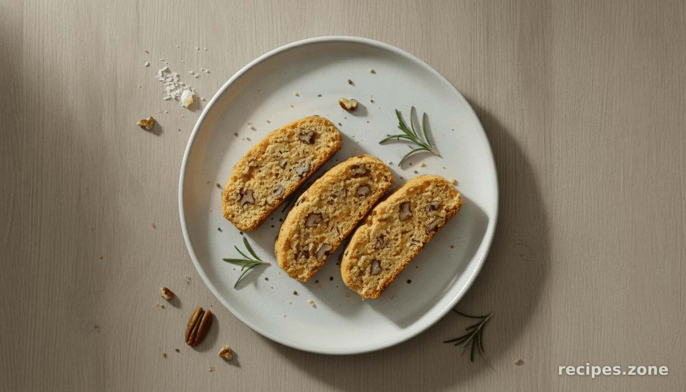 Cheddar Pecan Cocktail Biscotti
