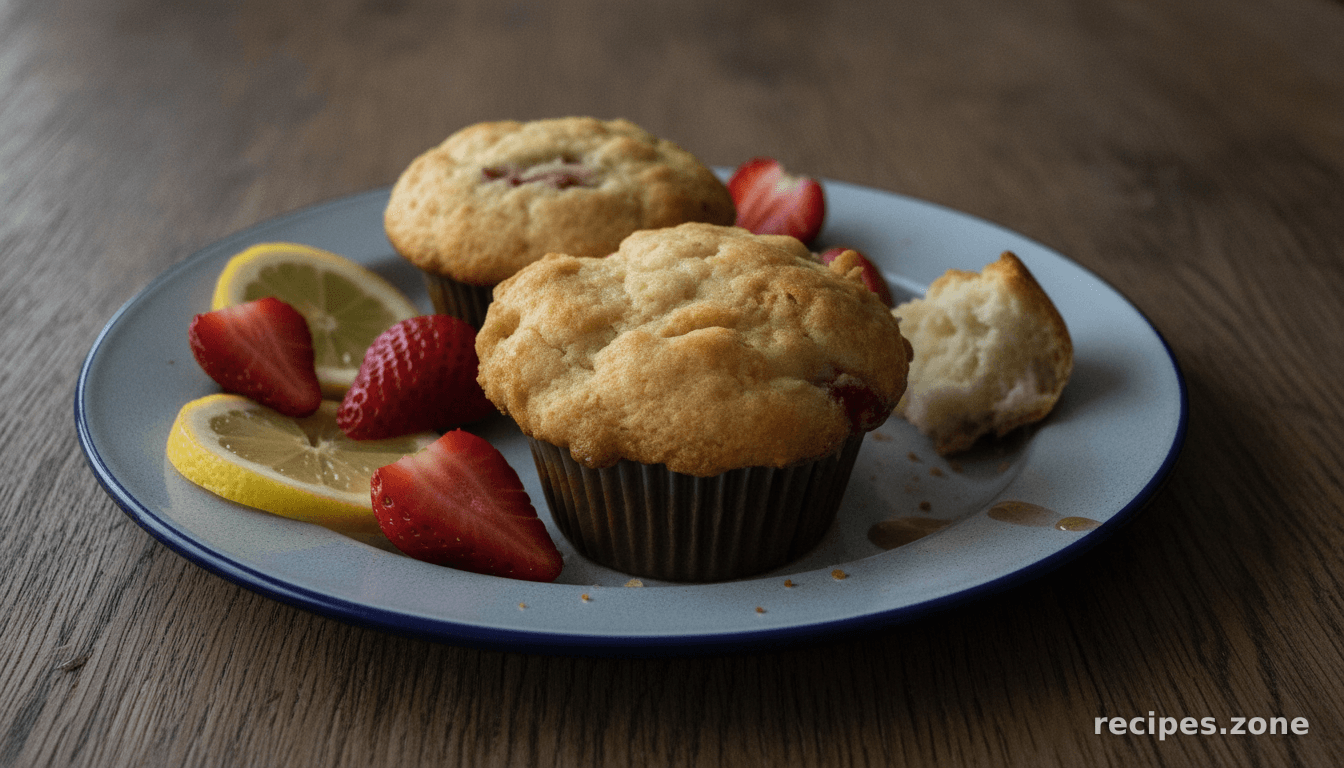 Strawberry Lemon Buttermilk Muffins